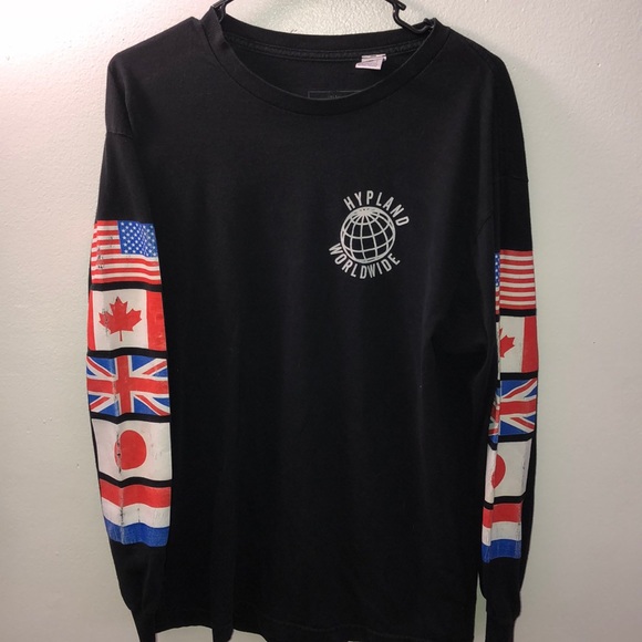 Hypeland Worldwide flags long tee - Picture 1 of 3